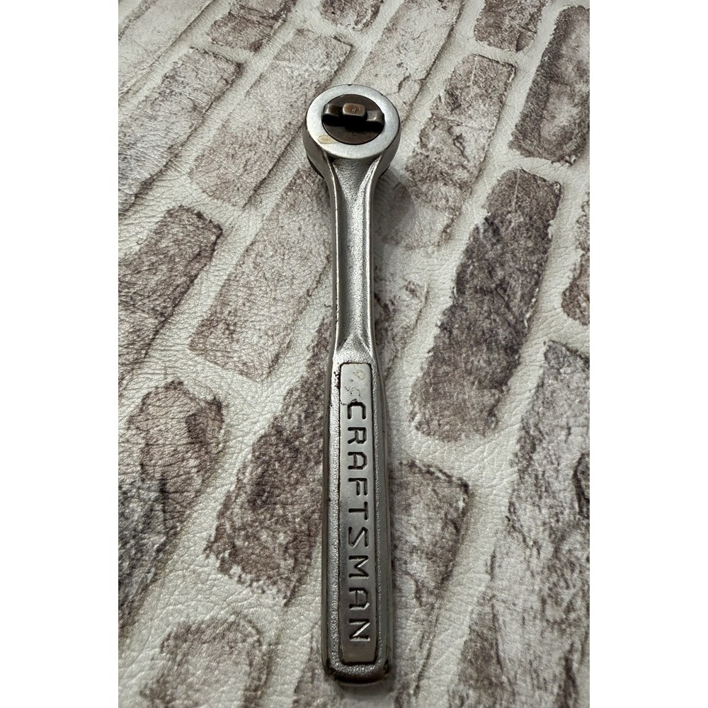 Craftsman 43788 Thumb Wheel Ratchet 3/8" Drive Vintage Fine Tooth Round Head USA